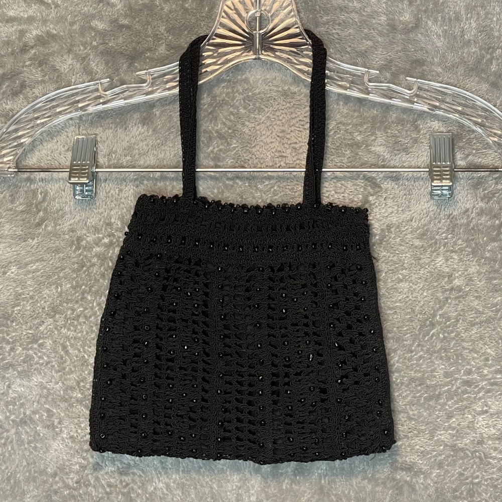The Limited Women Beaded Crochet Bag Y2K 90s Vintage Whimsigoth Dark Boho Small